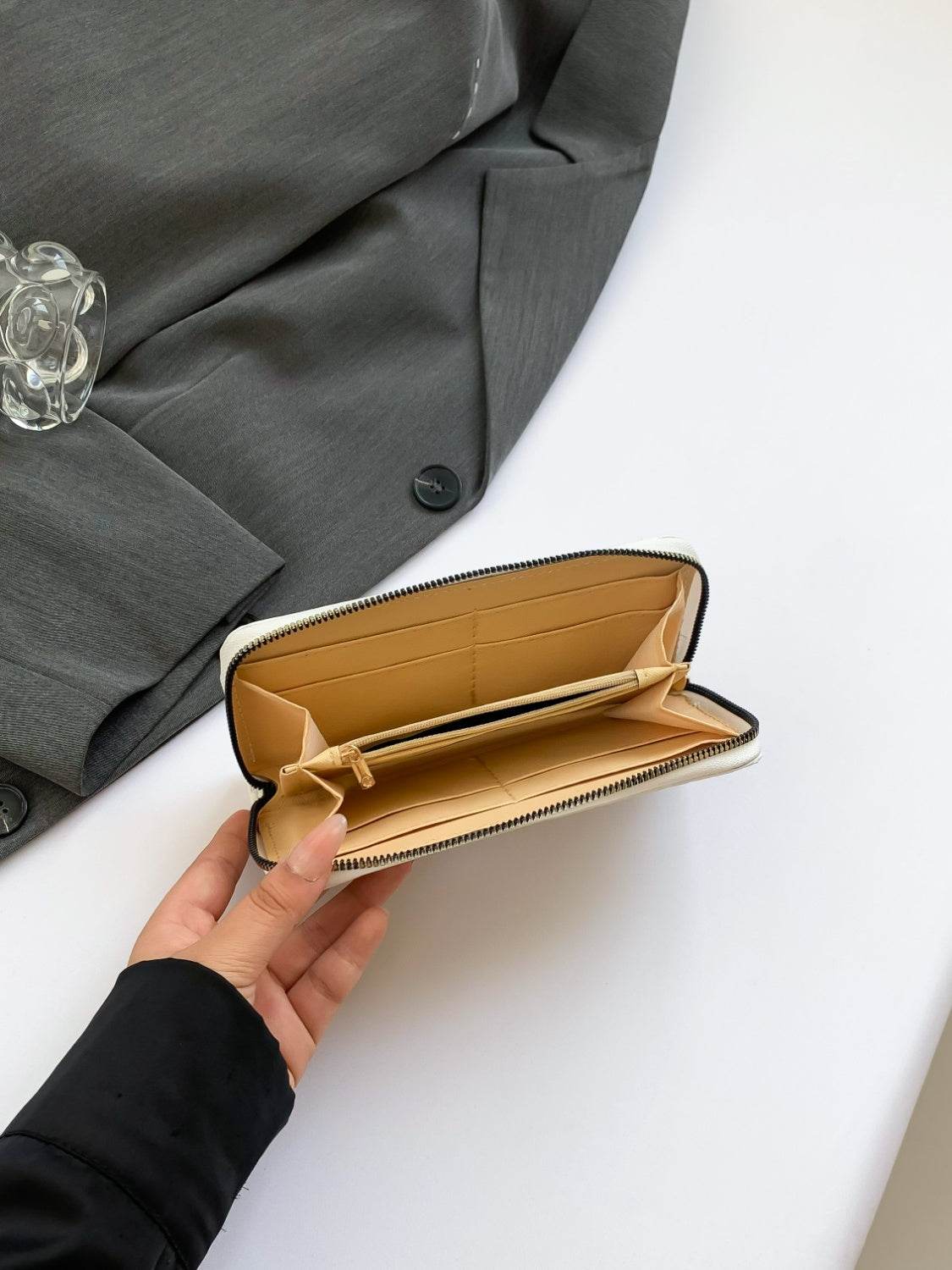 PU Leather Solid Color Wallet - Hovatok