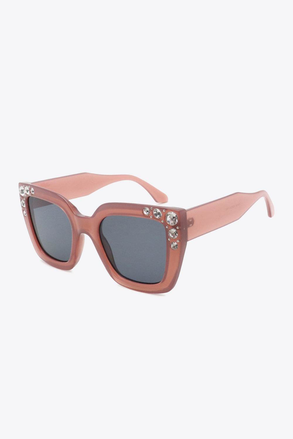 Inlaid Rhinestone Polycarbonate Sunglasses - Hovatok