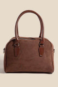 Fame Faux Leather Handle Boxy Handbag - Hovatok