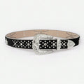 PU Leather Inlaid Rhinestone Belt - Hovatok