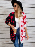 Angel Wings Heart Open Front Long Sleeve Cardigan - Hovatok