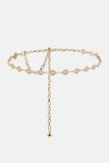 Rhinestone Decor Zinc Alloy Belt - Hovatok