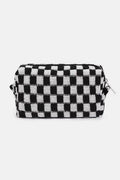Zenana Checkered Pattern Knitted Cosmetic Pouch - Hovatok