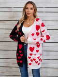 Angel Wings Heart Open Front Long Sleeve Cardigan - Hovatok
