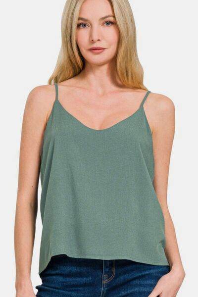 Zenana Two Layered Spaghetti Strap Cami - Hovatok