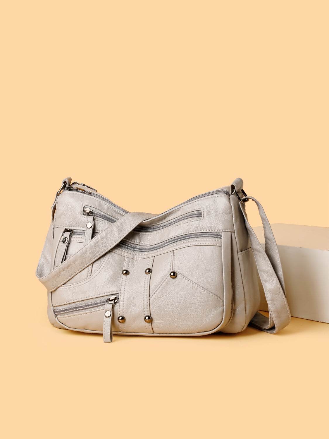 PU Leather Adjustable Strap Shoulder Bag - Hovatok