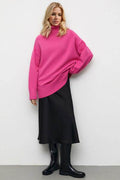 Basic Bae Turtleneck Dropped Shoulder Long Sleeve Sweater - Hovatok