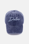Zenana Washed DALLAS Embroidered Baseball Cap - Hovatok