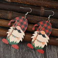 Wooden Pointed Hat Gnome Earrings - Hovatok