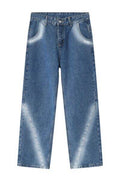 Men's Tie-Dye Washed Straight Leg Jeans - Hovatok