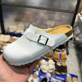 Round Toe Flat Buckle Slip-Ons - Hovatok