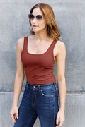 Basic Bae Full Size Square Neck Wide Strap Tank - Hovatok