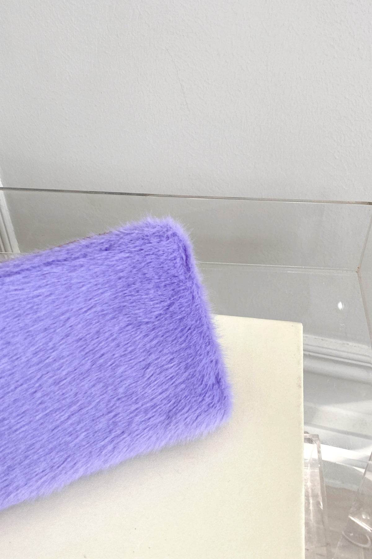 Solid Color Fluff Rectangle Wallet - Hovatok