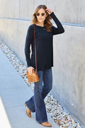 Basic Bae Full Size Round Neck Long Sleeve Top - Hovatok