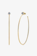 Adored 925 Sterling Silver Moissanite Hoop Earrings - Hovatok