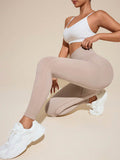 Solid High Rise Active Leggings - Hovatok