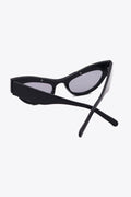 UV400 Rhinestone Trim Cat-Eye Sunglasses - Hovatok