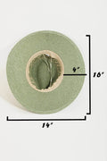 Fame Contrast Wide Brim Straw Hat - Hovatok