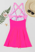 Crisscross V-Neck One-Piece Swimwear - Hovatok