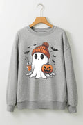 Ghost Round Neck Long Sleeve Sweatshirt - Hovatok