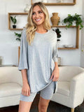 Basic Bae Bamboo Full Size Round Neck Drop Shoulder T-Shirt and Shorts Set - Hovatok