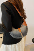 Contrast Denim Shoulder Bag - Hovatok