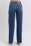 Judy Blue Full Size Raw Hem Mid Rise Jeans - Hovatok