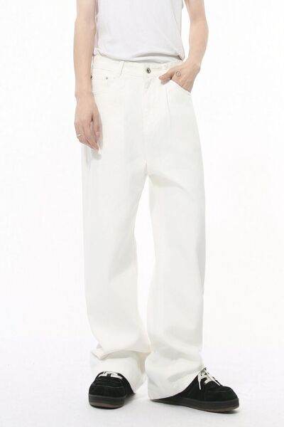 Mid Rise Men's Jeans with Pockets - Hovatok