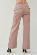 RISEN Full Size High Rise Wide Leg Cargo Jeans - Hovatok