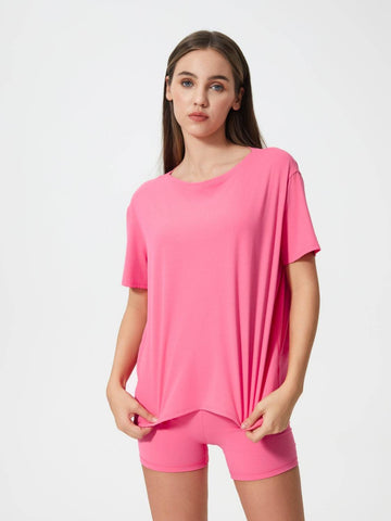 Millennia Round Neck Short Sleeve Active T-Shirt - Hovatok