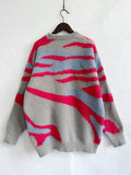 Color Block Round Neck Sweater - Hovatok