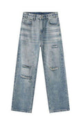 Distressed Wide Leg Jeans - Hovatok
