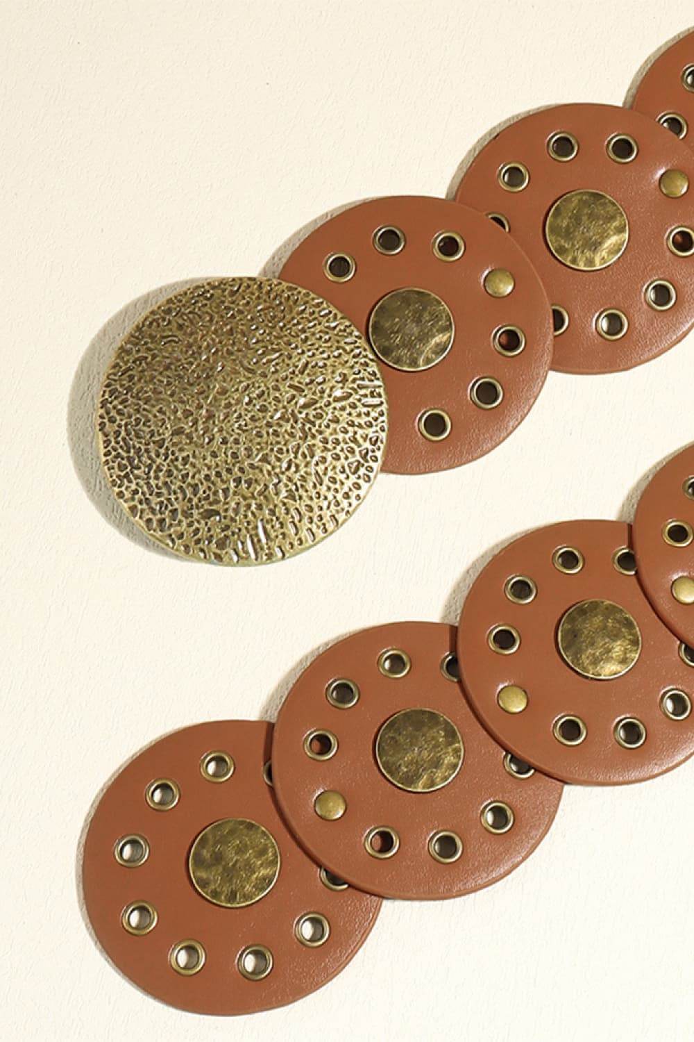 Round Shape PU Leather Belt - Hovatok