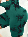 Tie-Dye High Waist Active Shorts - Hovatok