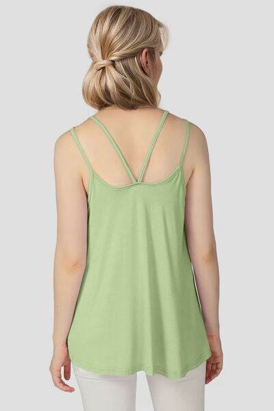 Basic Bae Bamboo Scoop Neck Double Spaghetti Straps Cami - Hovatok