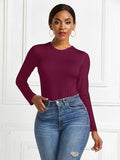 Round Neck Long Sleeve Bodysuit - Hovatok