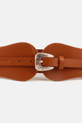 Wide Elastic Belt with Alloy Buckle - Hovatok
