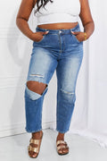 RISEN Full Size Emily High Rise Relaxed Jeans - Hovatok
