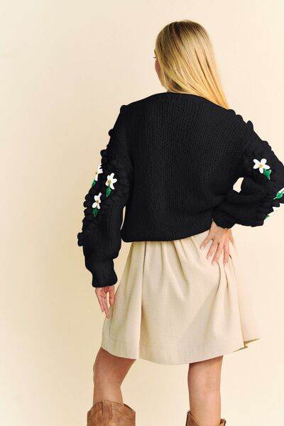 Davi & Dani Floral Pattern Button Down Cardigan - Hovatok