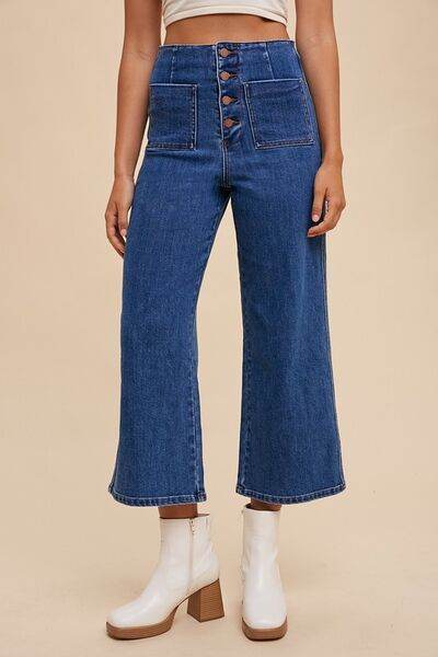 Annie Wear Button Fly High Waist Jeans - Hovatok