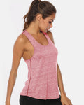Full Size Scoop Neck Wide Strap Active Tank - Hovatok