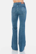 Judy Blue Full Size Tummy Control Cut Hem Flare Jeans - Hovatok