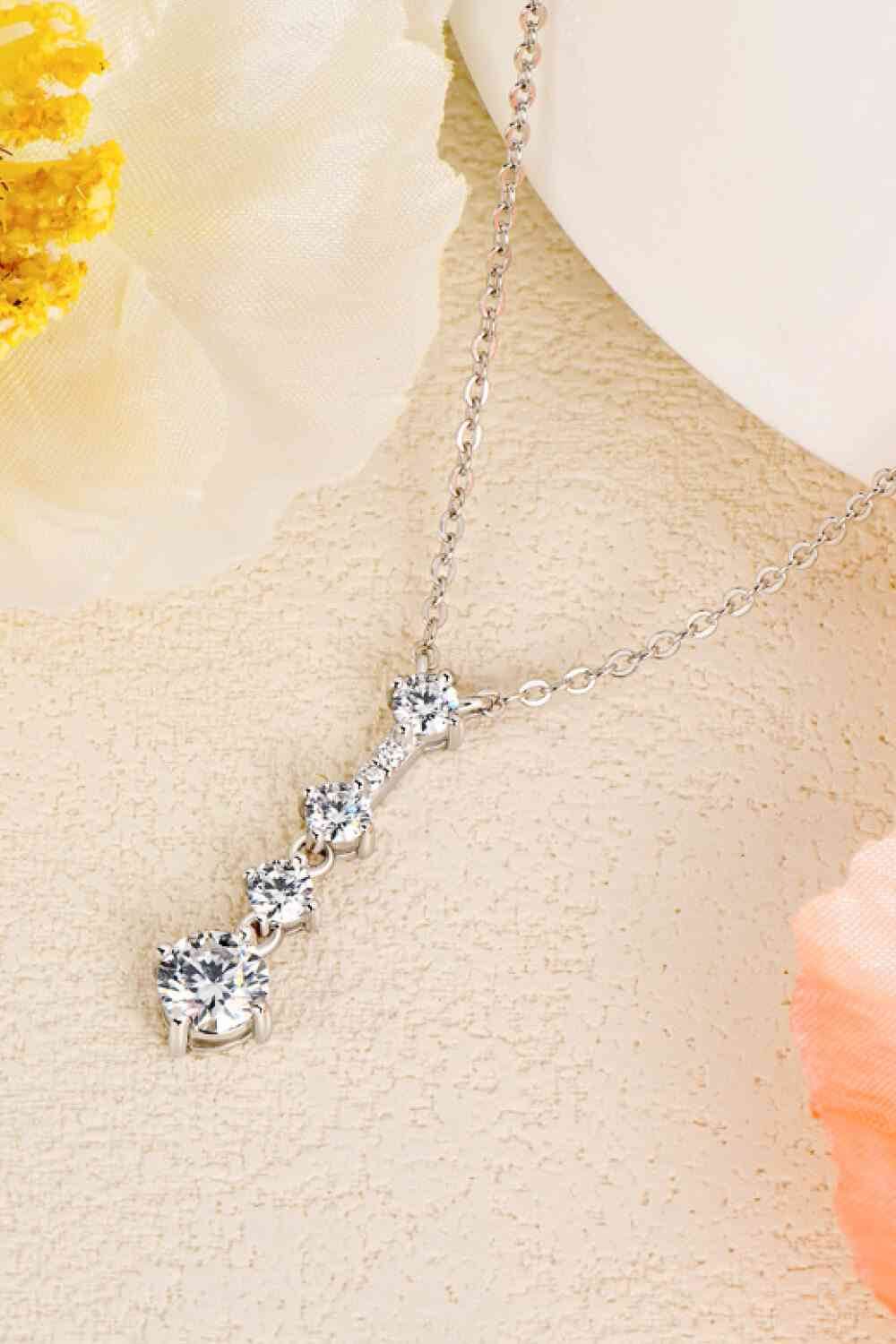 Adored Keep You There Multi-Moissanite Pendant Necklace - Hovatok