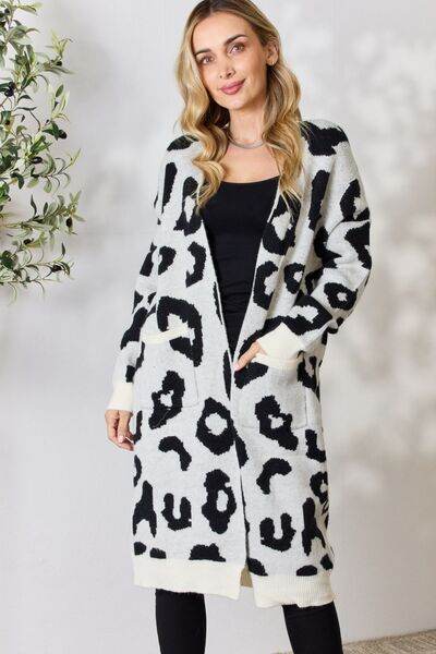 BiBi Leopard Open Front Cardigan - Hovatok
