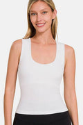Zenana Cropped Padded Seamless Tank - Hovatok