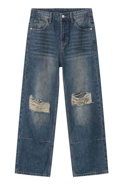 Distressed Jeans with Pockets - Hovatok