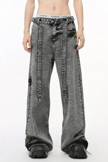 Wide Leg Jeans with Pockets - Hovatok