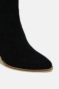 Beast Fashion Suede Point Toe Ankle Booties - Hovatok