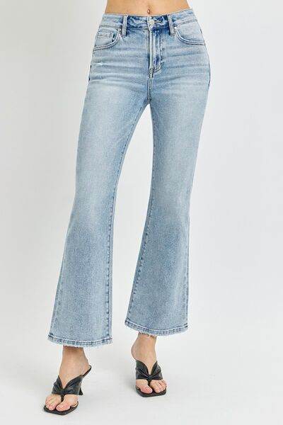 RISEN Full Size High Rise Ankle Flare Jeans - Hovatok