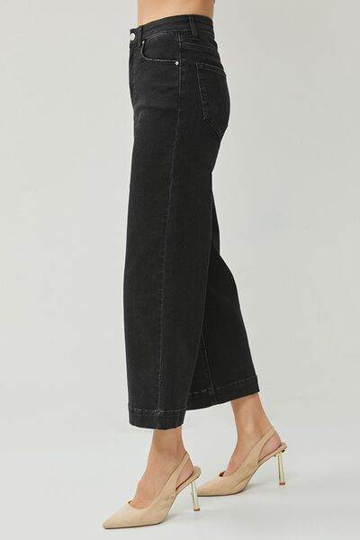 RISEN Full Size High Rise Wide Leg Ankle Jeans Plus Size - Hovatok